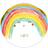 Globos Disposable Plates Rainbow Party 8-pack