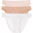 On Gossamer Cabana Cotton Hip Bikini 3-pack - Blush/White/Beige