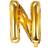 PartyDeco Guld N Bokstavsballong 35 cm