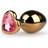 Easytoys Metal Butt Plug Gold/Pink 8,3 cm