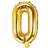 PartyDeco Guld O Bokstavsballong 35 cm