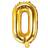 PartyDeco Letter Balloons 'O' 35 cm Gold