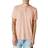 Lucky Brand Linen Henley T-shirt - Apricot Brandy