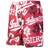 Wes & Willy Indiana Hoosiers Floral Volley Logo Swim Trunks - Crimson