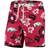 Wes & Willy Arkansas Razorbacks Floral Volley Logo Swim Trunks - Cardinal