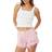 Free People Loving Good Vibrations Cotton Frayed Denim Shorts - Rosa