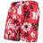 Wes & Willy Nebraska Huskers Floral Volley Swim Trunks - Scarlet