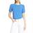 CeCe Puff Sleeve Mixed Media Top - Blue