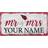 Fan Creations Arizona Cardinals Personalized Mr. & Mrs. Script Sign