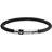 Emporio Armani Braided Leather Bracelet - Silver/Black