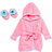 Spasilk Hooded Terry Bathrobe - Pink Flamingo
