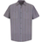 Red Kap Men's Industrial Short Sleeve Stripe Work Shirt - Grey