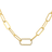 Adornia Paper Clip Chain with Oversized Link Necklace - Gold/Transparent