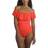 La Blanca Island Goddess Off Shoulder Ruffle One Piece - Paprika