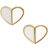 Kate Spade Small Heart Stud Earrings - Gold/White