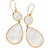 Ippolita Snowman 2-Stone Drop Earrings - Gold/White