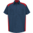 Red Kap Short Sleeve Motorsports Shirt - Red/Navy