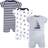Hudson Baby Cotton Rompers 3-pack - Sailboat ( 10152802)