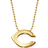 Alex Woo Cincinnati Reds Little Logo 14k Yellow Gold Necklace