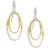 Marco Bicego Marrakech Onde Collection Double Concentric Hook Earrings - Gold/Diamonds