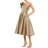 Mac Duggal One-Shoulder A-Line Midi Dress - Antique Bronze