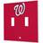 Strategic Printing Washington Nationals Solid Design Double Toggle Light Switch Plate