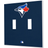 Strategic Printing Toronto Blue Jays Solid Design Double Toggle Light Switch Plate