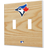 Strategic Printing Toronto Blue Jays Baseball Bat Design Double Toggle Light Switch Plates