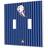 Fan Creations New York Mets 2014 Cooperstown Pinstripe Double Toggle Light Switch Plate