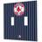 Strategic Printing Boston Red Sox 1976-2008 Cooperstown Pinstripe Double Toggle Light Switch Plate