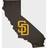 Fan Creations San Diego Padres Logo State Sign Board