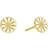 Lund Copenhagen Marguerit Ear Stud 7.5mm - Gold/White