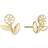 Lund Copenhagen Marguerit Life Tree Ear Stud 5mm - Gold/White