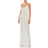 Mac Duggal Fully Beaded Scoop Neck Gown - White