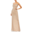 Mac Duggal Fully Beaded Scoop Neck Gown - Nude