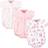 Hudson Baby Cotton Rompers 3-pack - Pink Floral (10152742)