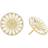 Lund Copenhagen Marguerit Ear Stud 18mm - Gold/White