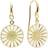 Lund Copenhagen Marguerit Earrings 18mm - Gold/White