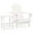 vidaXL Adirondackstol Med Bord Massivt Granträ Vit Loungeset, 1 Bord inkl. 1 Stolar