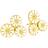 Lund Copenhagen Marguerit Ear Stud - Gold/White