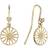 Lund Copenhagen Marguerit Earrings - Gold/White/Transparent