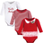 Little Treasure Cotton Bodysuits 3-pack - Santa Baby (11171621)