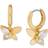 Kate Spade Social Butterfly Huggie Hoops Earrings - Gold/Transparent