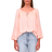 Sanctuary Tie-Neck Keyhole Blouse - Peachy Keen