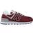 New Balance Kvinnor 574 Core Röd Vit Mocka Mesh - Röd/Vit