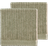 Södahl Organic Melange Håndklæde 40 x 60 cm Set of 2 Viskestykke Beige, Grøn (60x40cm)