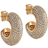 ENAMEL Copenhagen Sparkling Luna Hoops - Gold/Transparent