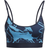 Adidas Light Support Flower Print Bra - Craft Blue/Legend Ink