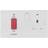 Nexus BG White Double Cooker Switch Socket 45A 870