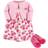 Hudson Dress, Cardigan, Shoe Set 3-Piece - Pink Roses (10155922)